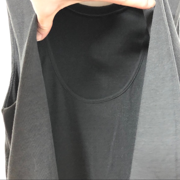 Sophie Rue Grey Layered Ribbed Mini Dress - Picture 7 of 7